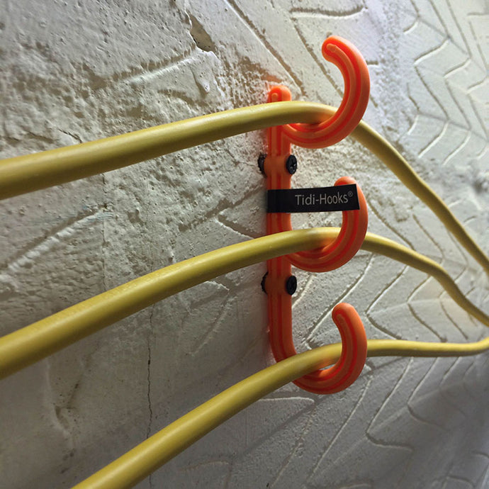 screw in triple safety hook for managing temporary extension cords